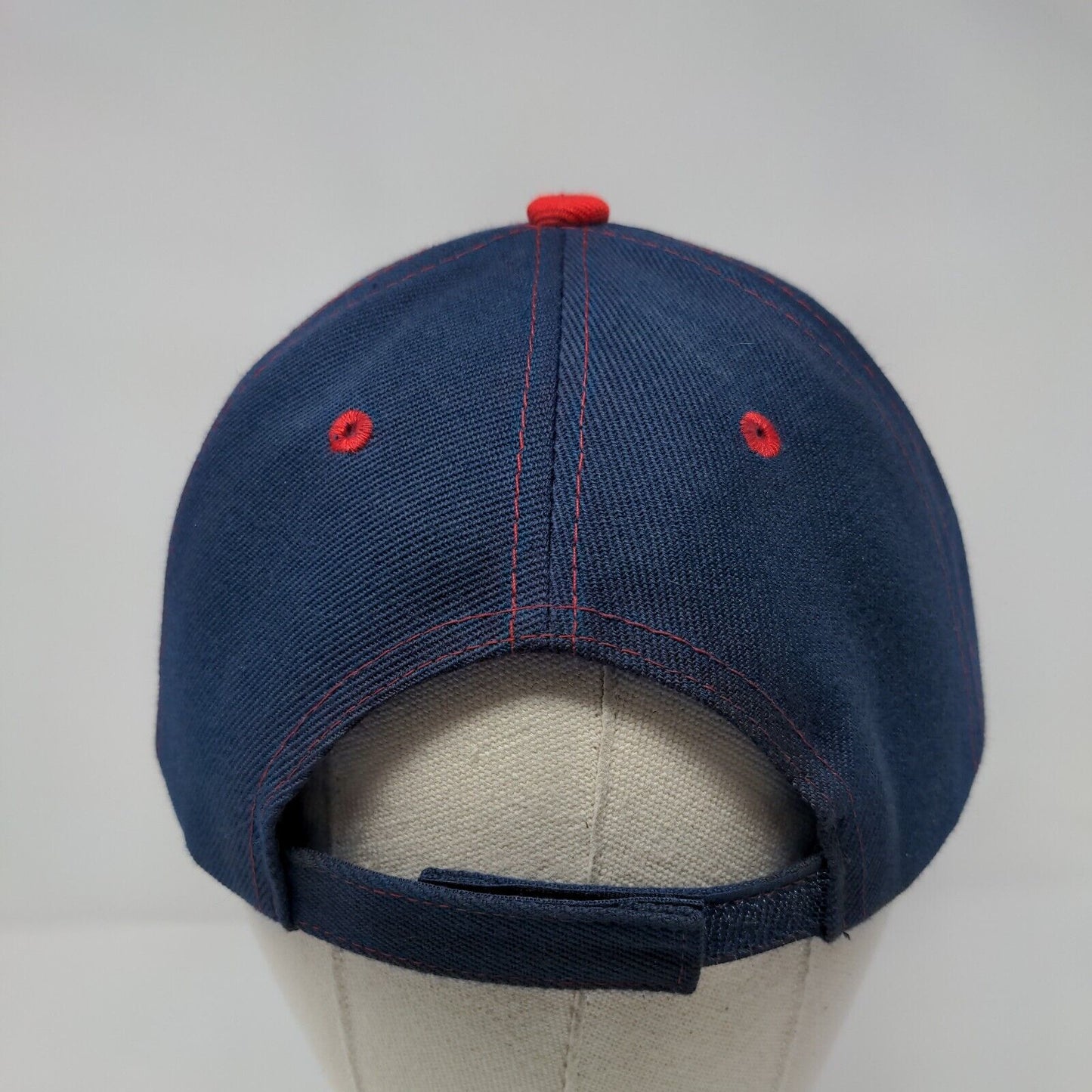 Equerry's Strapback Hat Blue OS Adjustable Embroidered Vented Holes 6 Panel