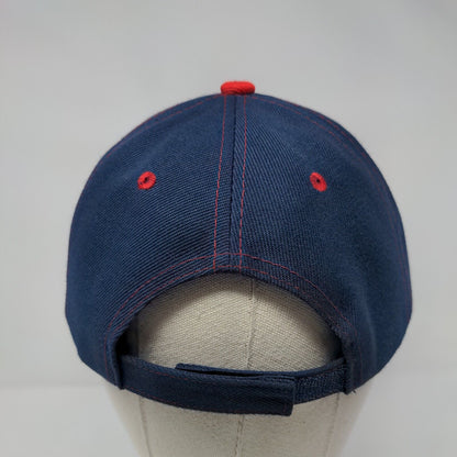 Equerry's Strapback Hat Blue OS Adjustable Embroidered Vented Holes 6 Panel