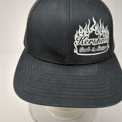 Kershaw Curb & Gutter Snapback Trucker Hat Black OS Adjustable Mesh Richardson