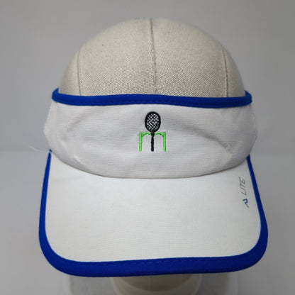 Tennis Strapback Sun Visor Hat White OS Adjustable Lite 510 Pacific Headwear