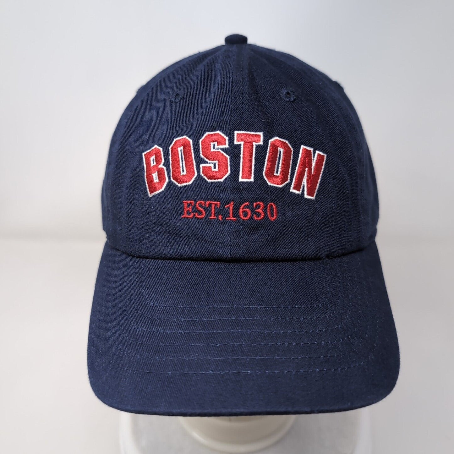 Boston Est. 1630 Slideback Hat Blue One Size Adjustable Embroidered Bay State