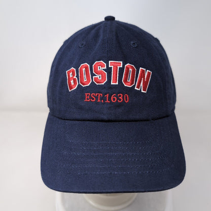 Boston Est. 1630 Slideback Hat Blue One Size Adjustable Embroidered Bay State