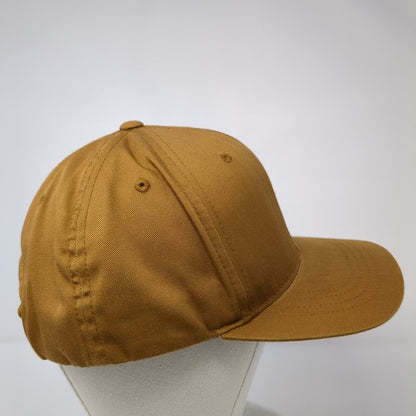 Billabong Snapback Hat Brown OSFA Adjustable Embroidered Vented Holes 6 Panel