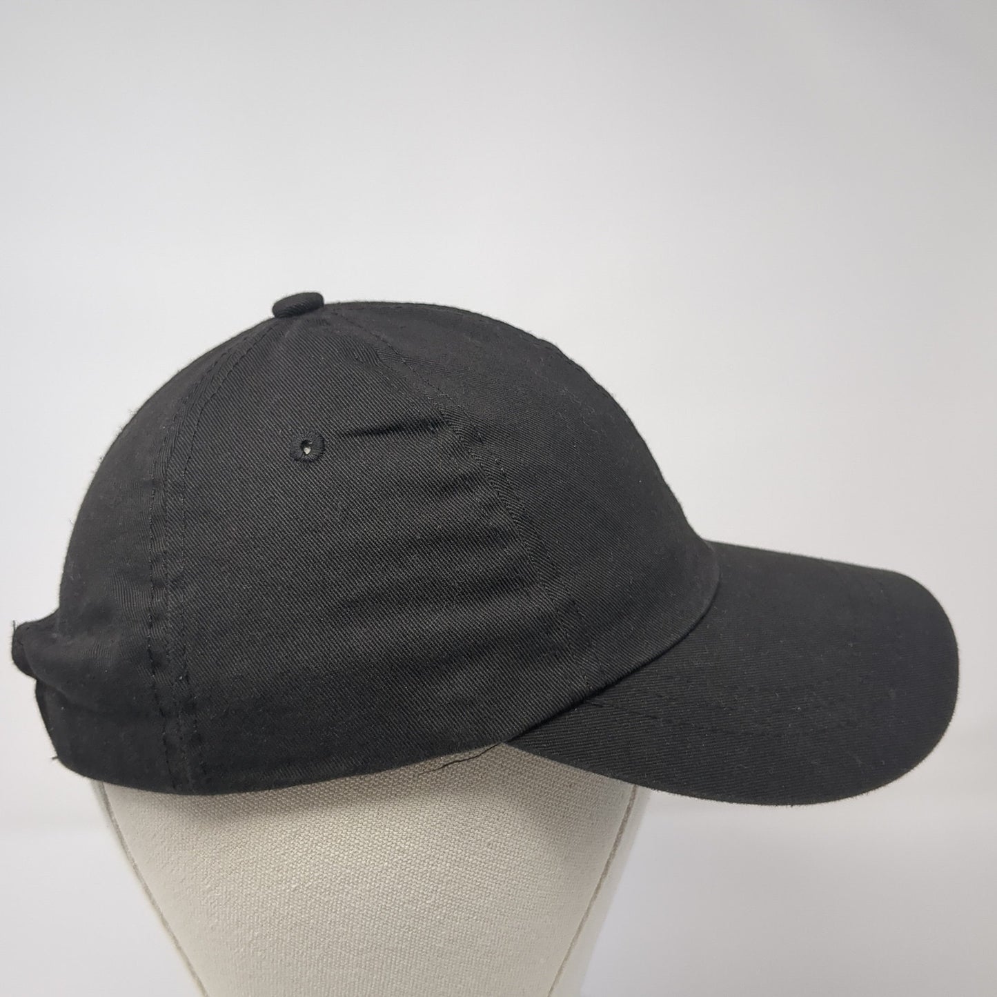 Unbranded Strapback Hat Solid Black One Size Solid Outdoor Adjustable