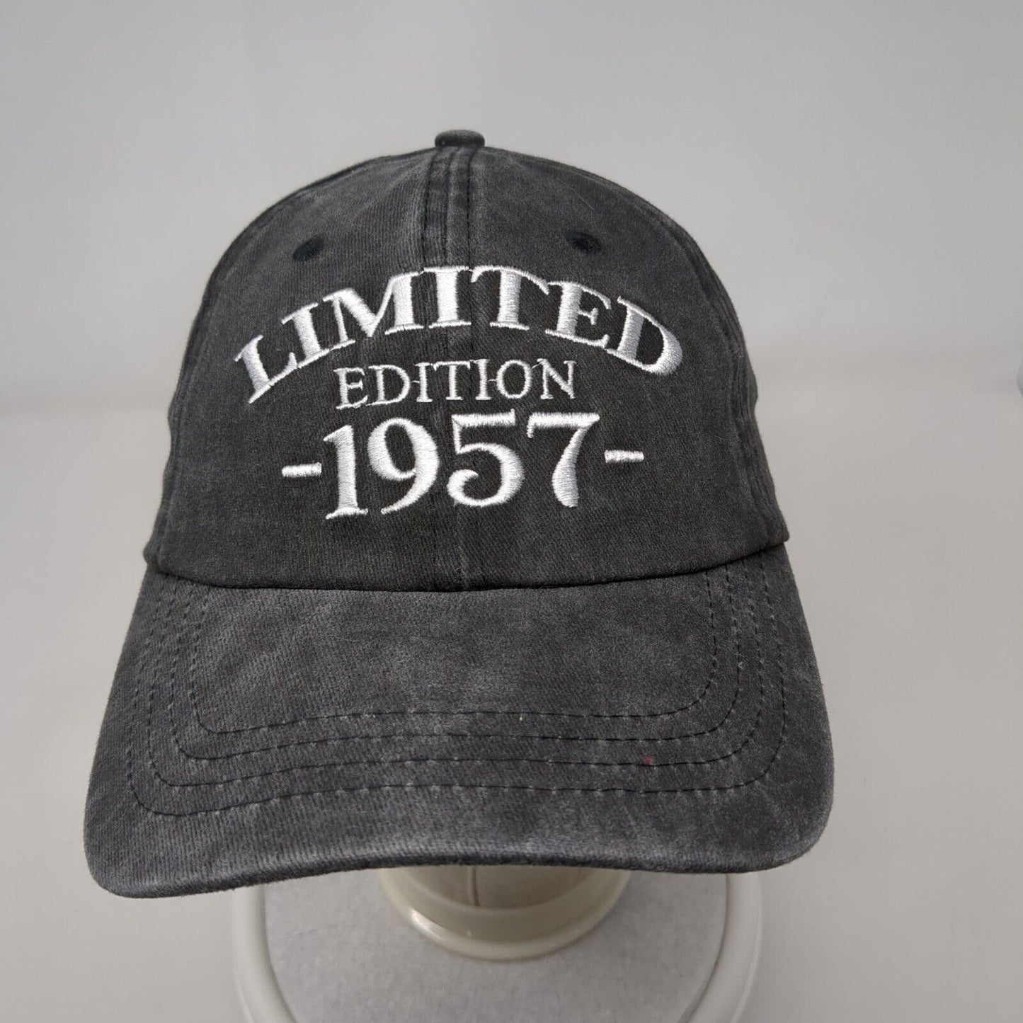 Limited Edition 1957 Slideback Hat Gray One Size Adjustable Embroidered Cotton