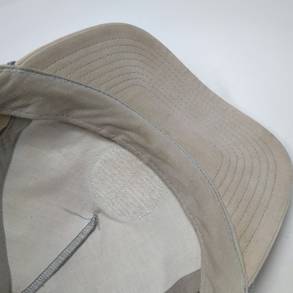 RVCA 5 Panel Beige One Size Snapback Rope Circular Patch Logo Cotton Twill Hat