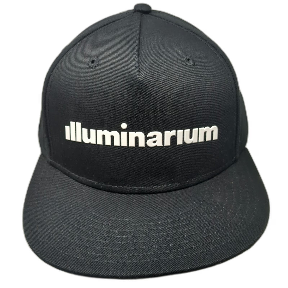 Illuminarium 5 Panel Black Hat Flat Bill Sonic Weld Snapback Rainbow W/Tags