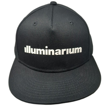 Illuminarium 5 Panel Black Hat Flat Bill Sonic Weld Snapback Rainbow W/Tags