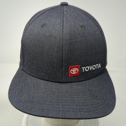 Yupoong Snapback Hat Gray Red White One Size Toyota Logo Structured Flat Bill