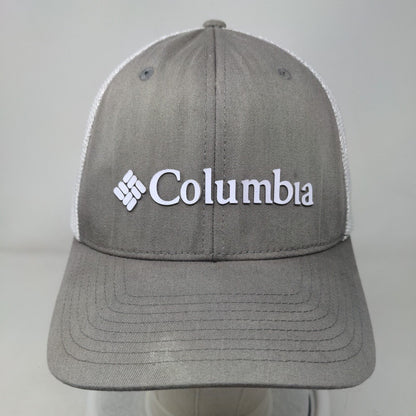 Columbia Fitted Mesh Back Trucker Hat Gray One Size Colorblock
