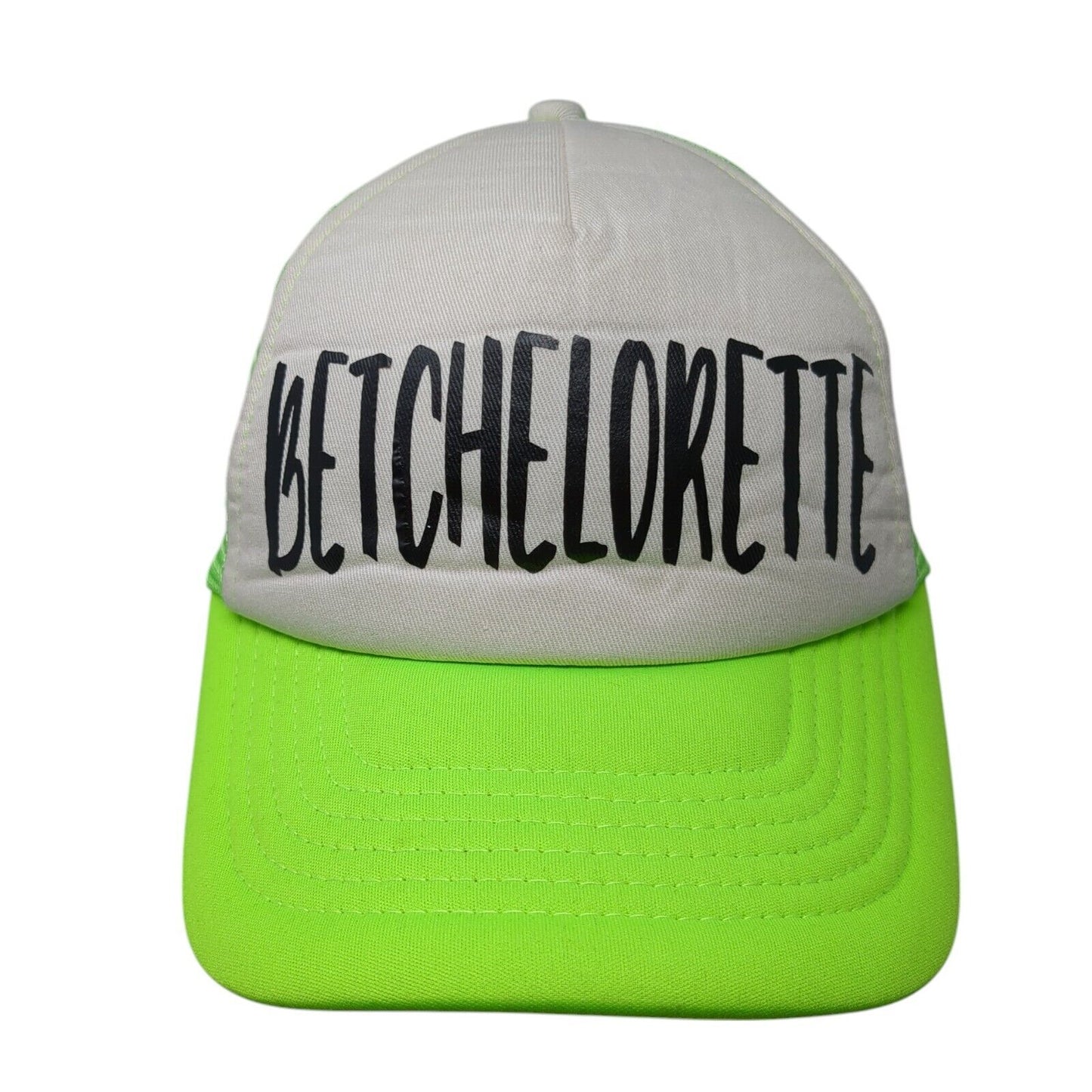 Betchelorette Snapback Trucker Hat Green One Size Adjustable Mesh Back 6 Panel
