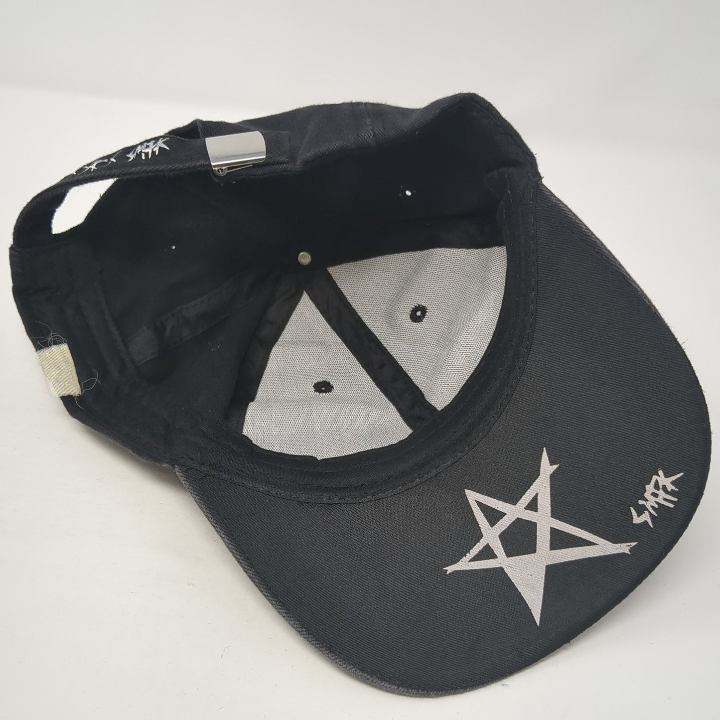 SMFK Slideback Hat Black One Size Adjustable Star Logo 6 Panel Outdoor
