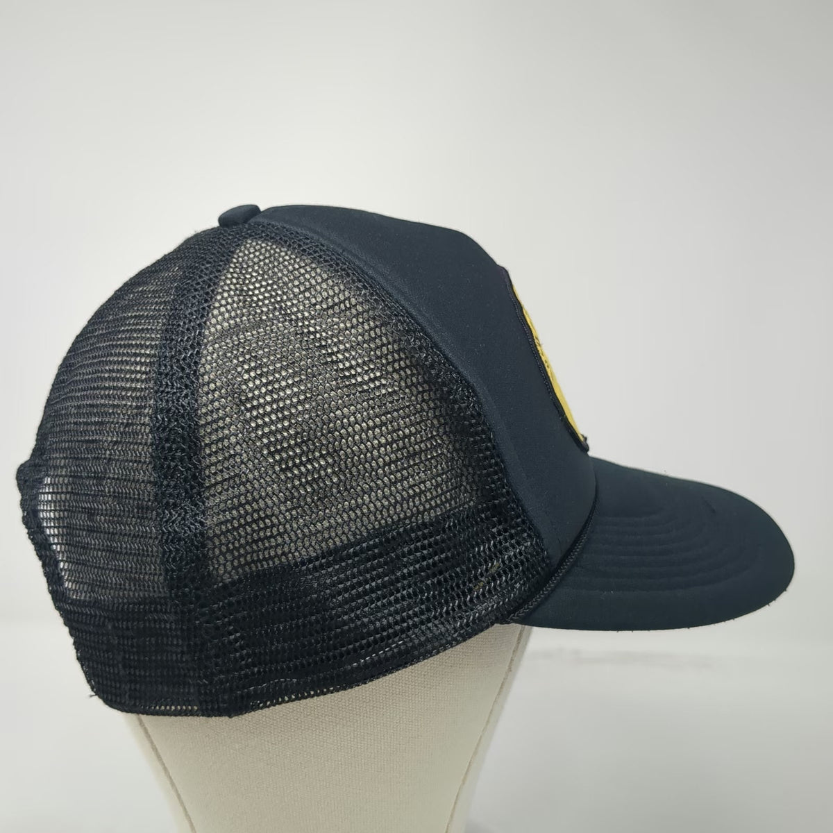 Camco Black Trucker Hat OSFM Mesh Gold Prospectors Association America GPAA Rope