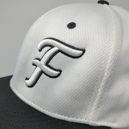 Letter F Established 2007 Fitted Hat White L-XL Richardson Dryve 6 Panel