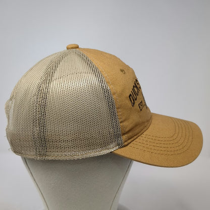 Ducks Unlimited Trucker Hat Brown One Size Mesh Snapback Embroidered Flag
