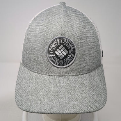 Columbia Trucker Hat Gray One Size Mesh Snapback Sportswear Logo Patch Heathered