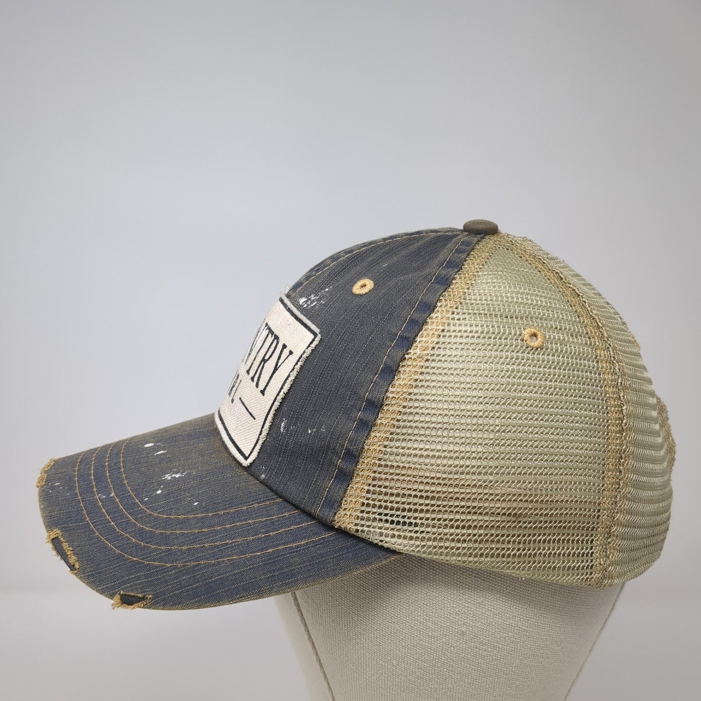 Country Girl Trucker Hat Multicolor One Size Adjustable Distressed Mesh Back