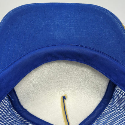 Yupoong Trucker Hat Blue One Size Smith Auto Electric Mesh Snapback 5 Panel Logo