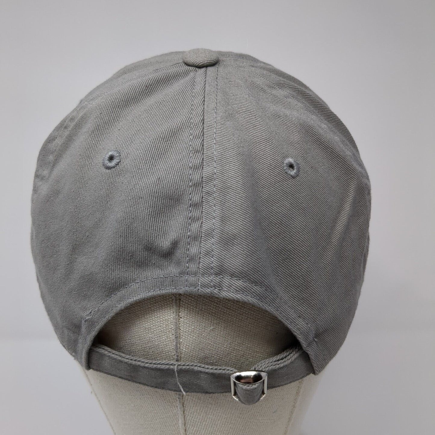 Camera Slideback Hat Gray One Size Adjustable Embroidered Vented Holes 6 Panel