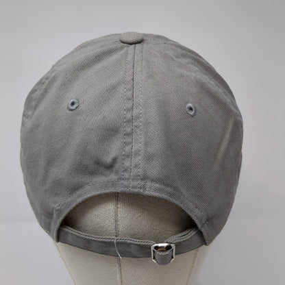 Camera Slideback Hat Gray One Size Adjustable Embroidered Vented Holes 6 Panel