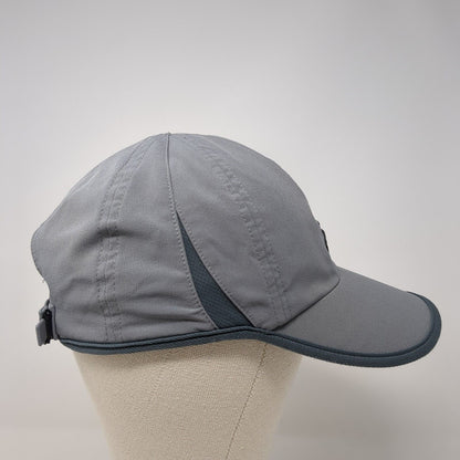 Adidas 3 Stripes Strapback Hat Gray One Size Adizero Solid Embroidered