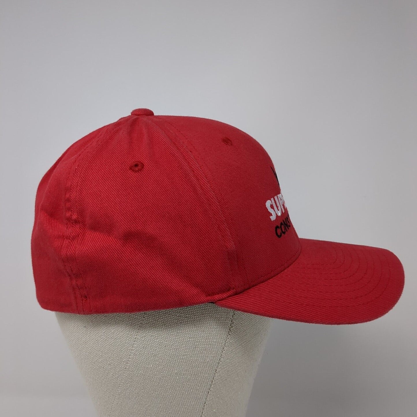 Superior Construction Fitted Hat Red L/XL Flexfit Embroidered 6 Panel Yupoong