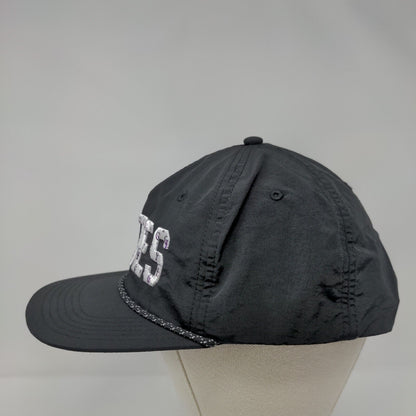 YOTES Snapback Hat Black OSFA Adjustable Embroidered 6 Panel Rope Legacy