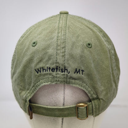 Imperial Baseball Cap Green One Size Whitefish MT Slideback Hat Cotton TH Logo