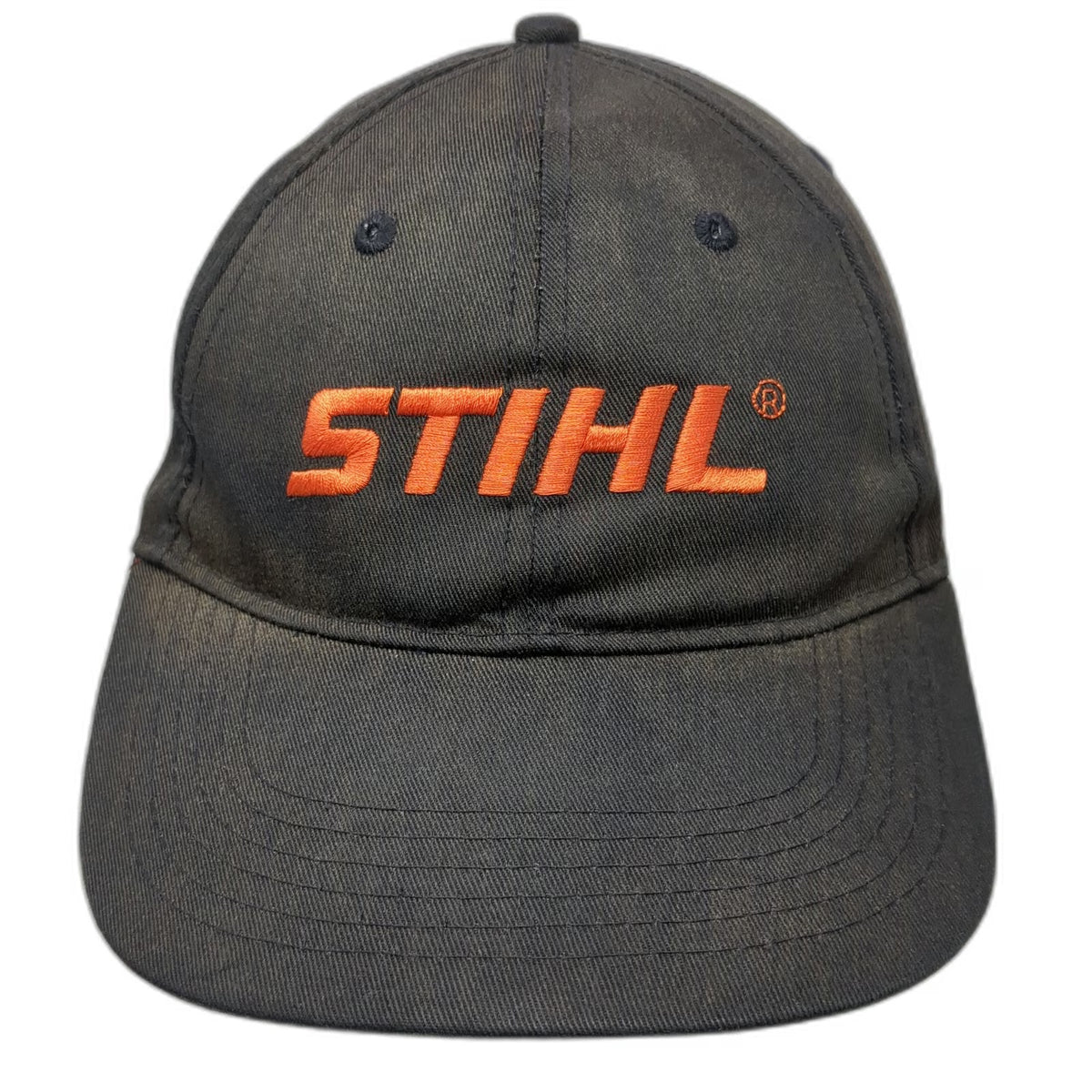 Stihl Snapback Black One Size Orange Embroidered Logo Outdoors Work Apparel Hat