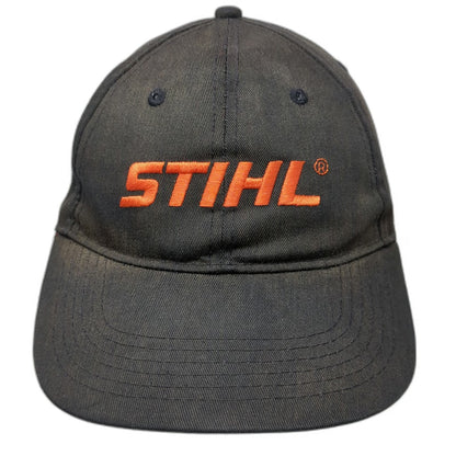 Stihl Snapback Black One Size Orange Embroidered Logo Outdoors Work Apparel Hat