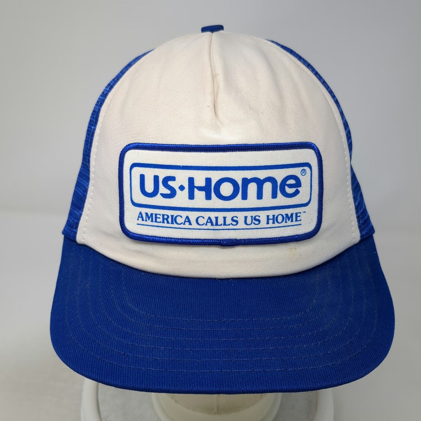 The Winner Trucker Hat Blue Vintage US-Home America Calls Us Home Snapback Mesh