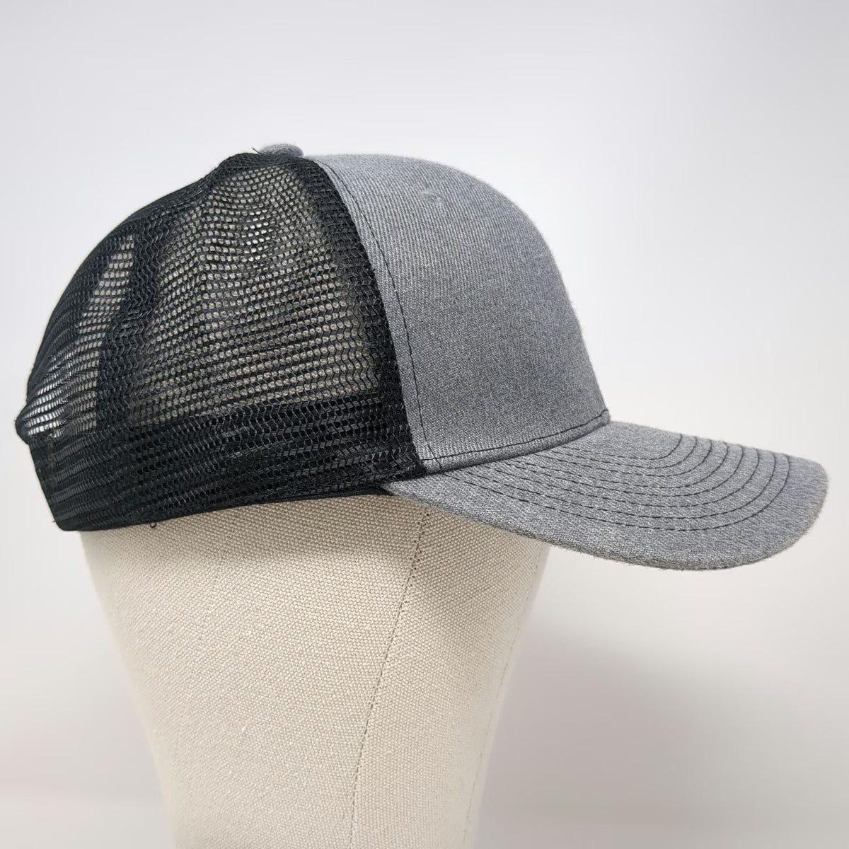 Trucker Hat Gray One Size Sugar Skull Snapback Mesh Back Curved Brim Floral Art