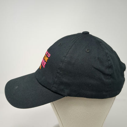 Dunkin It's Time To Make The Coffee Baseball Cap Black One Size Strapback Hat