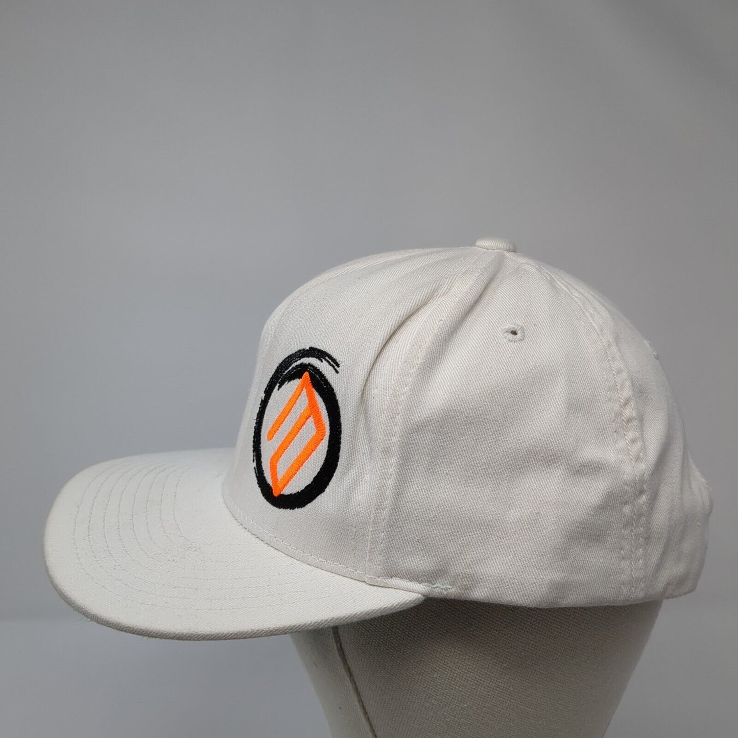 The Classics Yupoong Snapback Hat White One Size Adjustable Embroidered 6 Panel