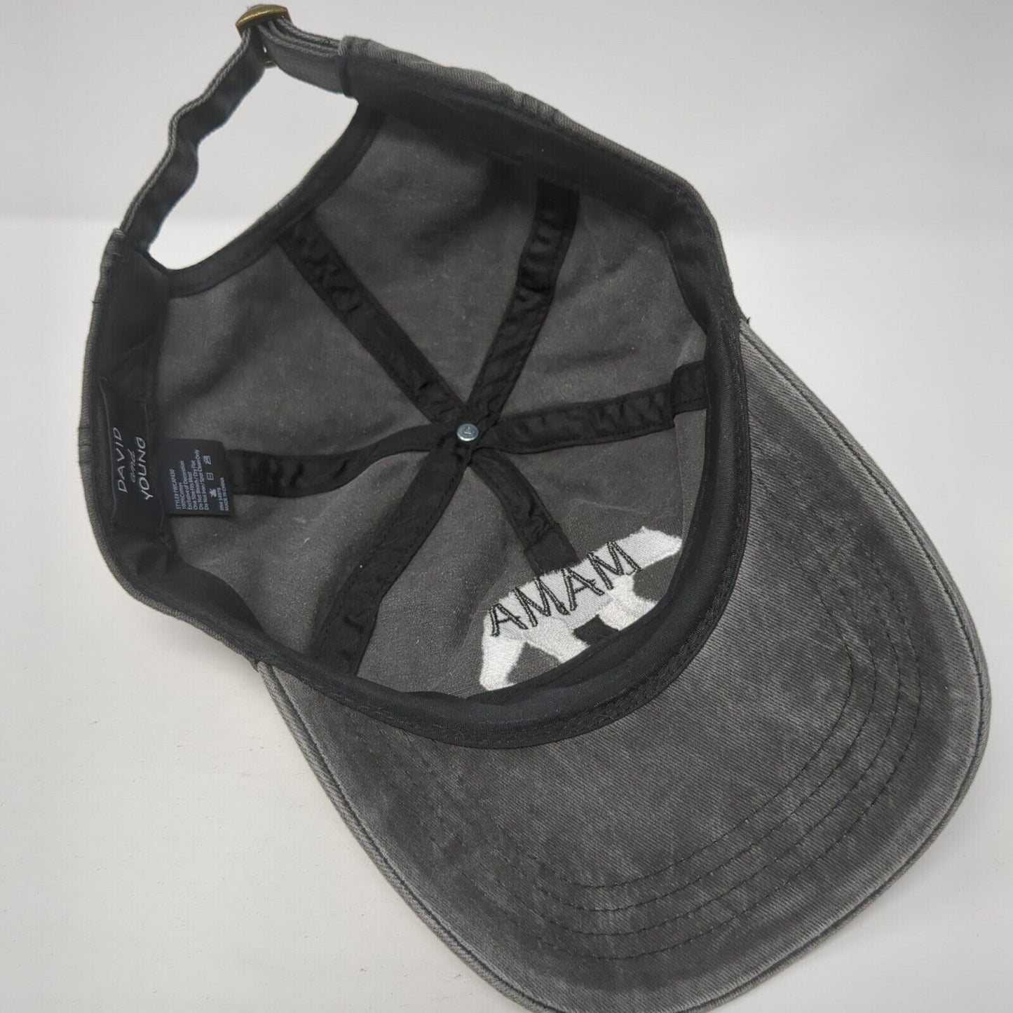 MAMA Bear Slideback Hat Gray One Size Adjustable Embroidered David And Young