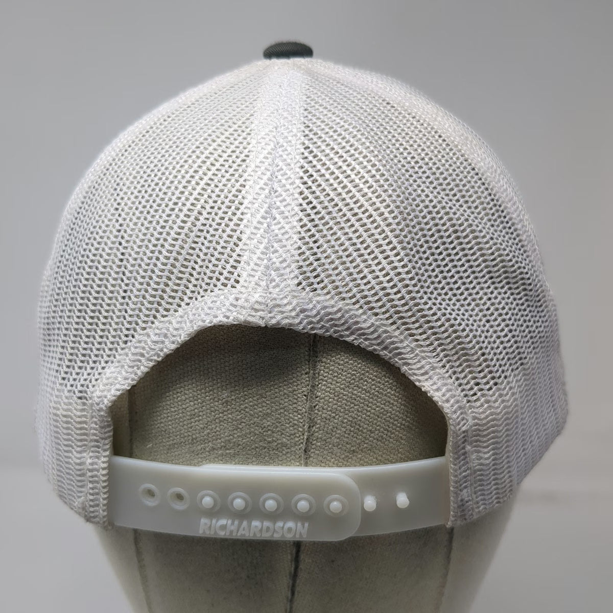 Richardson Trucker Hat Gray One Size Banner Bank Mesh Back Snapback Adjustable