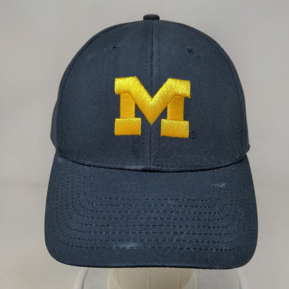 Michigan Wolverines Strapback Hat Blue OSFA Embroidered Logo NCAA Fan Favorite