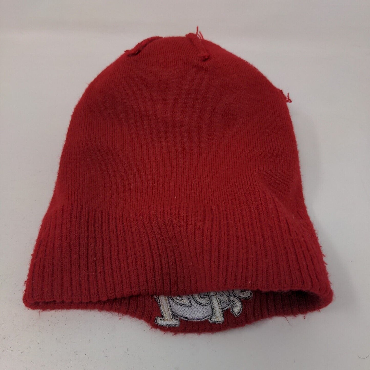 Jack's Donuts Men's Knit Beanie Hat Multicolor Embroidered Logo Pom Pom