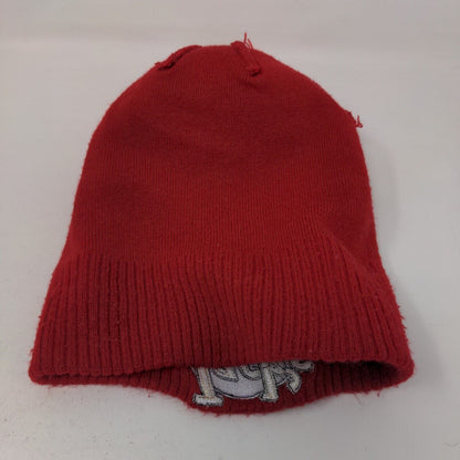 Jack's Donuts Men's Knit Beanie Hat Multicolor Embroidered Logo Pom Pom