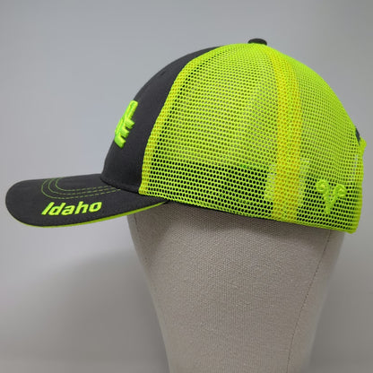 Vie Trucker Hat Gray Yellow OSFM Snapback Idaho Payette River Raft Kayak Mesh