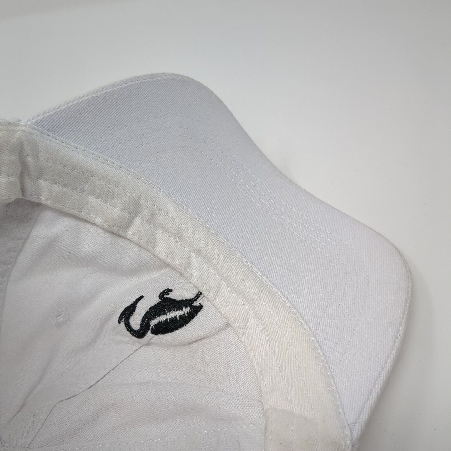 Unbranded Slideback Hat White One Size Adjustable Embroidered 6 Panel Blank
