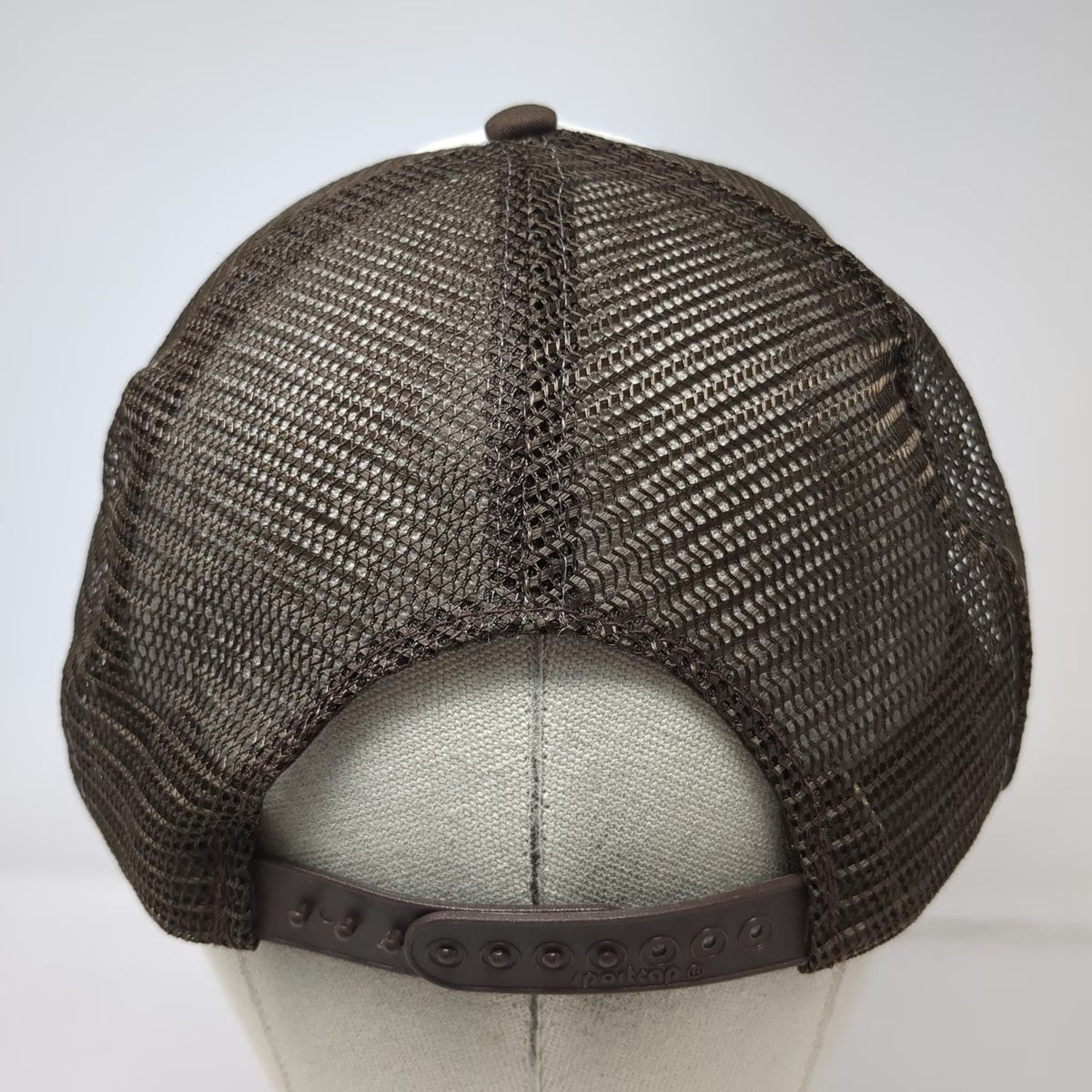 Sportcap Trucker Hat Brown One Size Mesh Back White Asphalt Paving Road Print