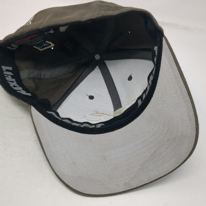 Flexfit Baseball Cap Brown XL Wave Logo Cabo Commanders Curved Brim Elastic Hat