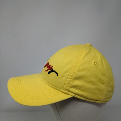 Tommy Hilfiger Slideback Hat Yellow One Size Adjustable Embroidered 6 Panel