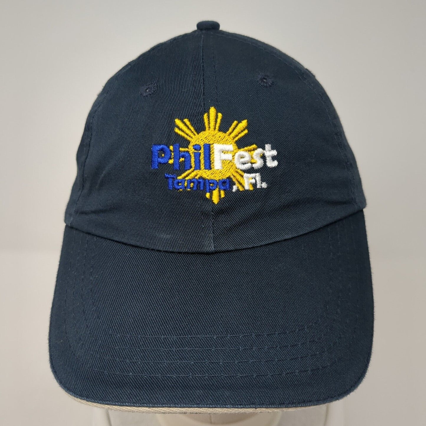 PhilFest Tampa FL Slideback Hat Blue One Size Adjustable Embroidered 6 Panel