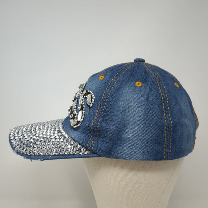 Boss Slideback Baseball Cap Blue One Size Adjustable Rhinestone Magid Hats
