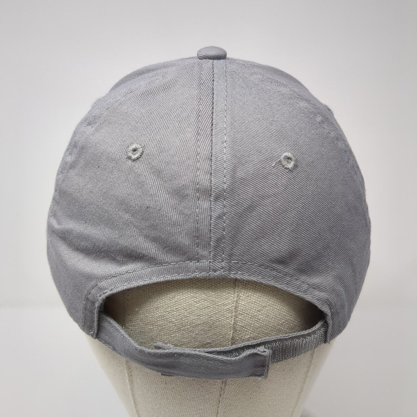Vacay Mode Strapback Hat Gray One Size Solid Adjustable Embroidered