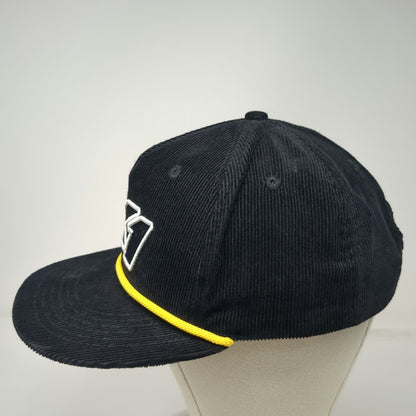 K1 Speed 5 Panel Black One Size Corduroy Yellow Rope Snapback Racing Hat