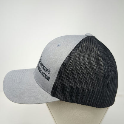 Port Authority Baseball Cap Gray M Fitted Mesh Flexfit Partners Insulation hat