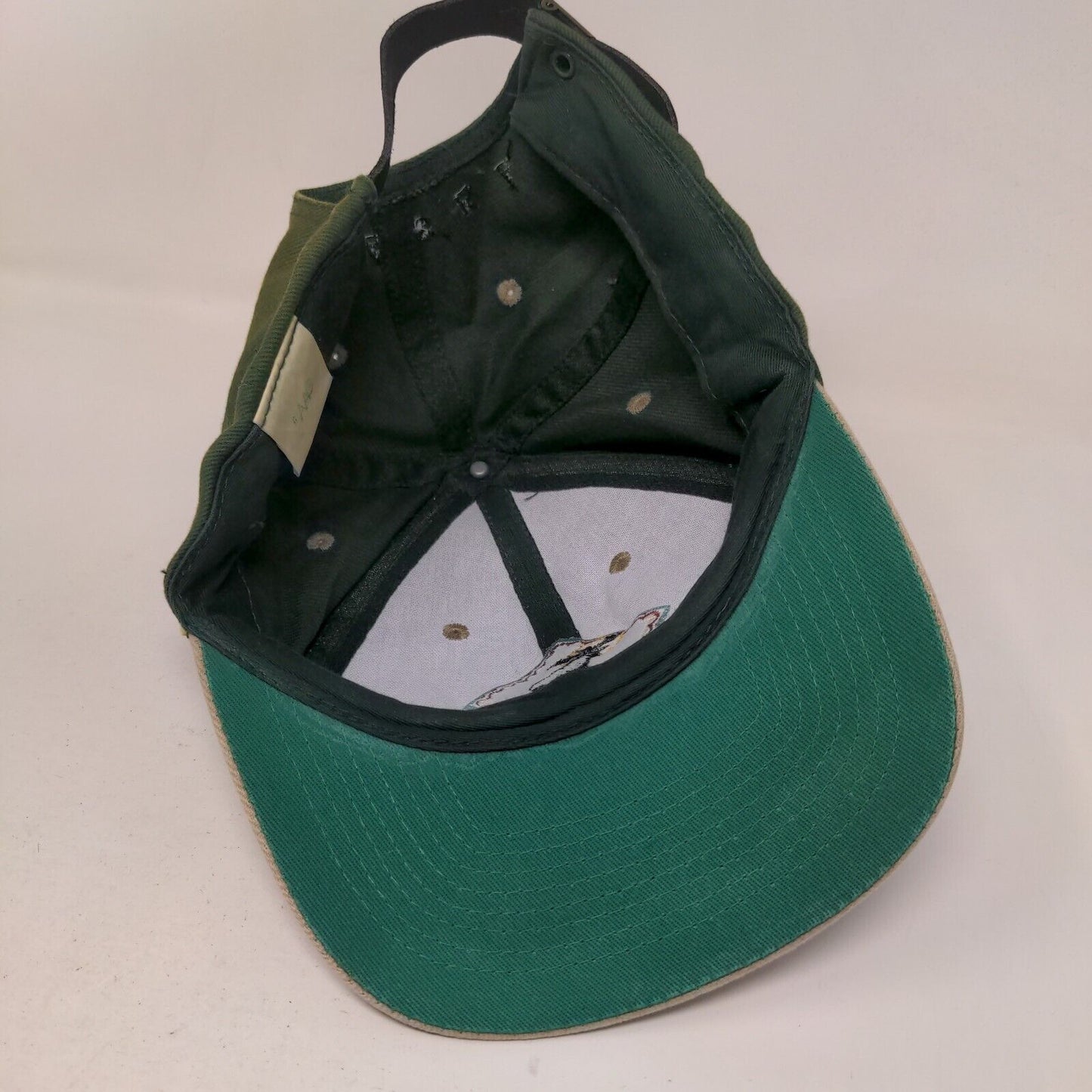 Alaska Moose Slideback Hat Green OSFA Embroidered Adjustable Colorblock